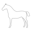 Simple Horse Outline Clip Art